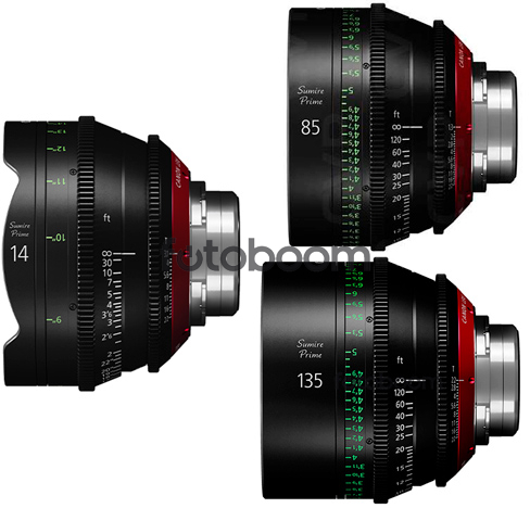 KIT SUMIRE CN-E 14mm/85mm/135mm (METERS)