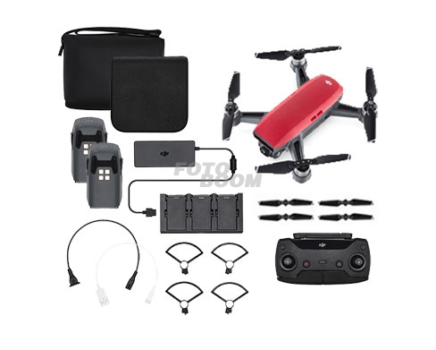 DJI Spark Rojo Lava Fly More Combo