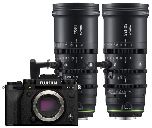 X-T5 Negra + 18-55mm T2.9 MKX + 50-135mm MKX T2.9 