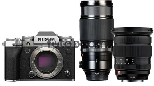 X-T5 Plata + 16-55mm f/2,8 II + 50-140mm f/2,8