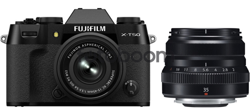 X-T50 Negra + 15-45mm f/3.5-5.6 XC OIS PZ + 35mm f/2,0R XF Pancake Negro