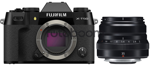 X-T50 Negra + 35mm f/2,0R XF Pancake Negro
