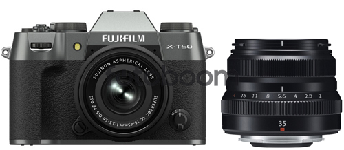 X-T50 Plata Carbón + 15-45mm f/3.5-5.6 XC OIS PZ + 35mm f/2,0R XF Pancake Negro