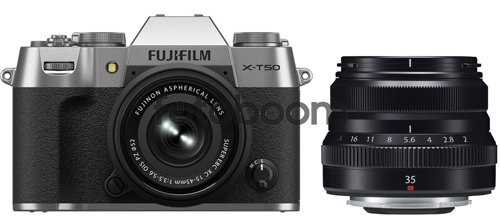 X-T50 Plata + 15-45mm f/3.5-5.6 XC OIS PZ + 35mm f/2,0R XF Pancake Negro
