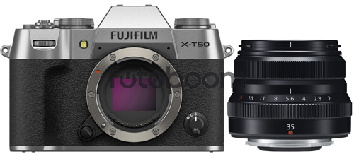 X-T50 Plata + 35mm f/2,0R XF Pancake Negro