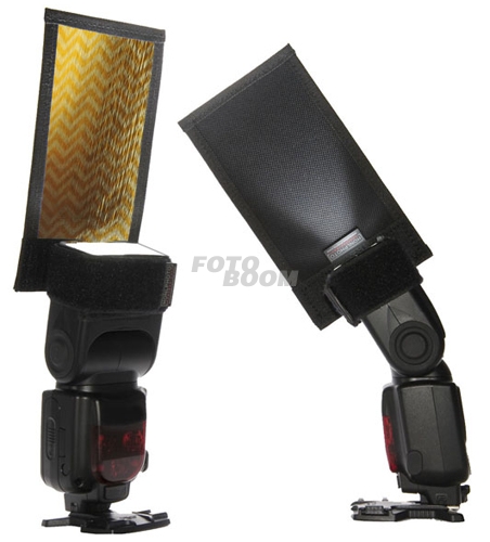 Reflector 4 x 7,5 Gobo Oro / Plata Negro + Correa