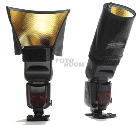 Reflector Snoot 5 Pulgadas Oro /Plata Negro +Correa