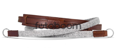 Correa Vintage Piel/Lona Marron/Gris