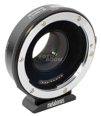 Canon EF Lens a cuerpo BMCC2.5K T Speed Booster
