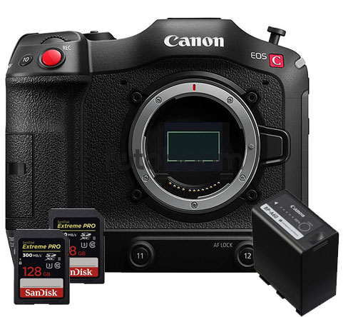 EOS C70 + 2 x SD 128GB 300Mb + BP60