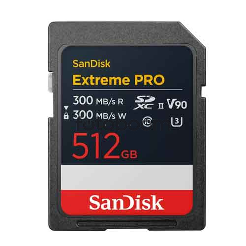 SD UHS-II 512GB V90 300MB/s