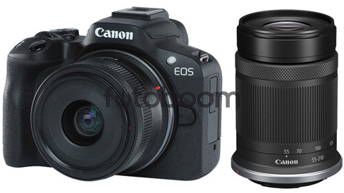 EOS R50 Negra + 18-45mm f/4.5-6.3 IS STM RF-S + 55-210mm f/5-7.1 IS STM RF-S