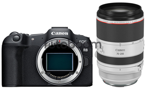 EOS R8 + 70-200mm f/2.8L RF IS USM + HG-100TBR y LP-E17 Bonificacion CANON + 250E Reembolso CANON