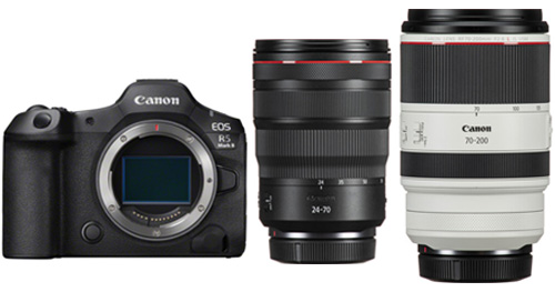 EOS R5 Mark II + 24-70mm f/2.8L RF IS USM + 70-200mm f/2.8L RF IS USM + CANEST