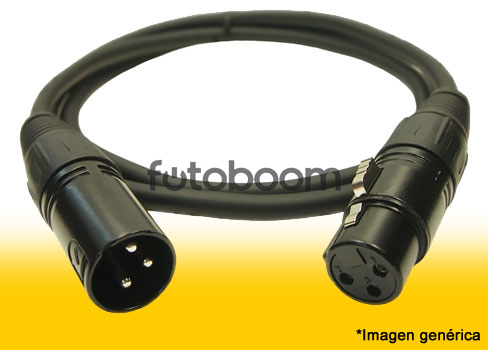 Latiguillo XLR 3-Pin Macho a XLR 3-Pin Hembra (20cm)