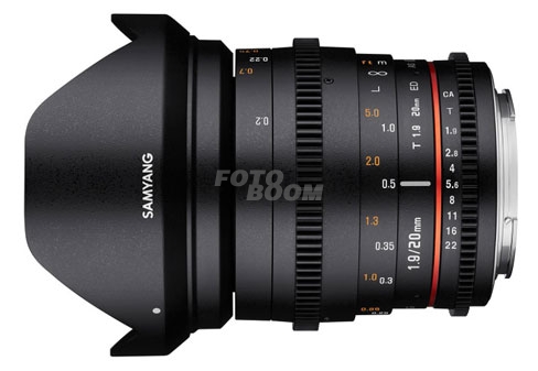 20mm f/1.9 ED AS UMC VDSLR II Canon EF 