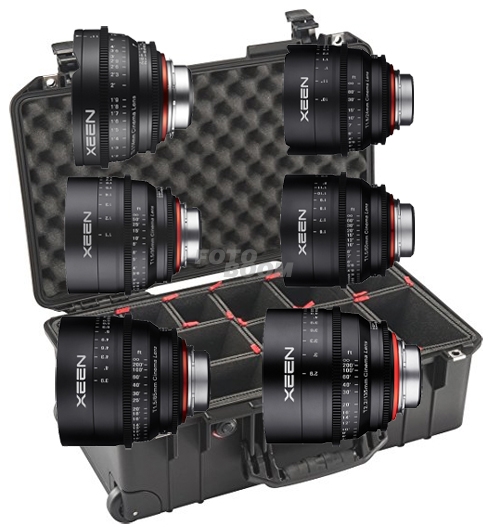 KIT XEEN 14mm/24mm/35mm/50mm/85mm/135mm PL + Peli Air 1535 TrekPak 