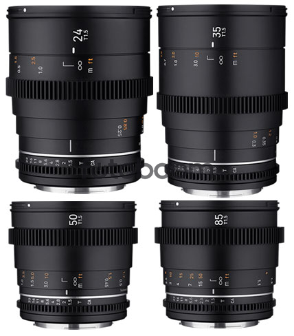 KIT 4 VDSLR MK2 24mm/35mm/50mm/85mm (Full Frame, Canon EF) 