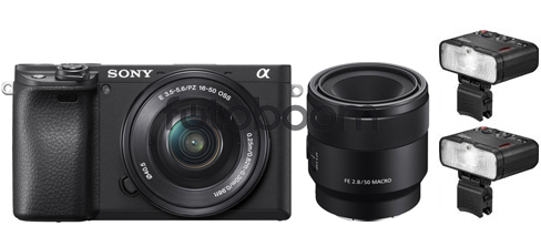 Alpha A6400 + 16-50mm f/3,5-5,6 OSS E + 50mm f/2.8 Macro + MF12-DK1 -KIT ODONTOLOGIA-